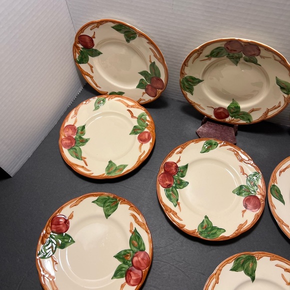 8 Franciscan ware apple pattern vintage bread plates - Picture 4 of 8